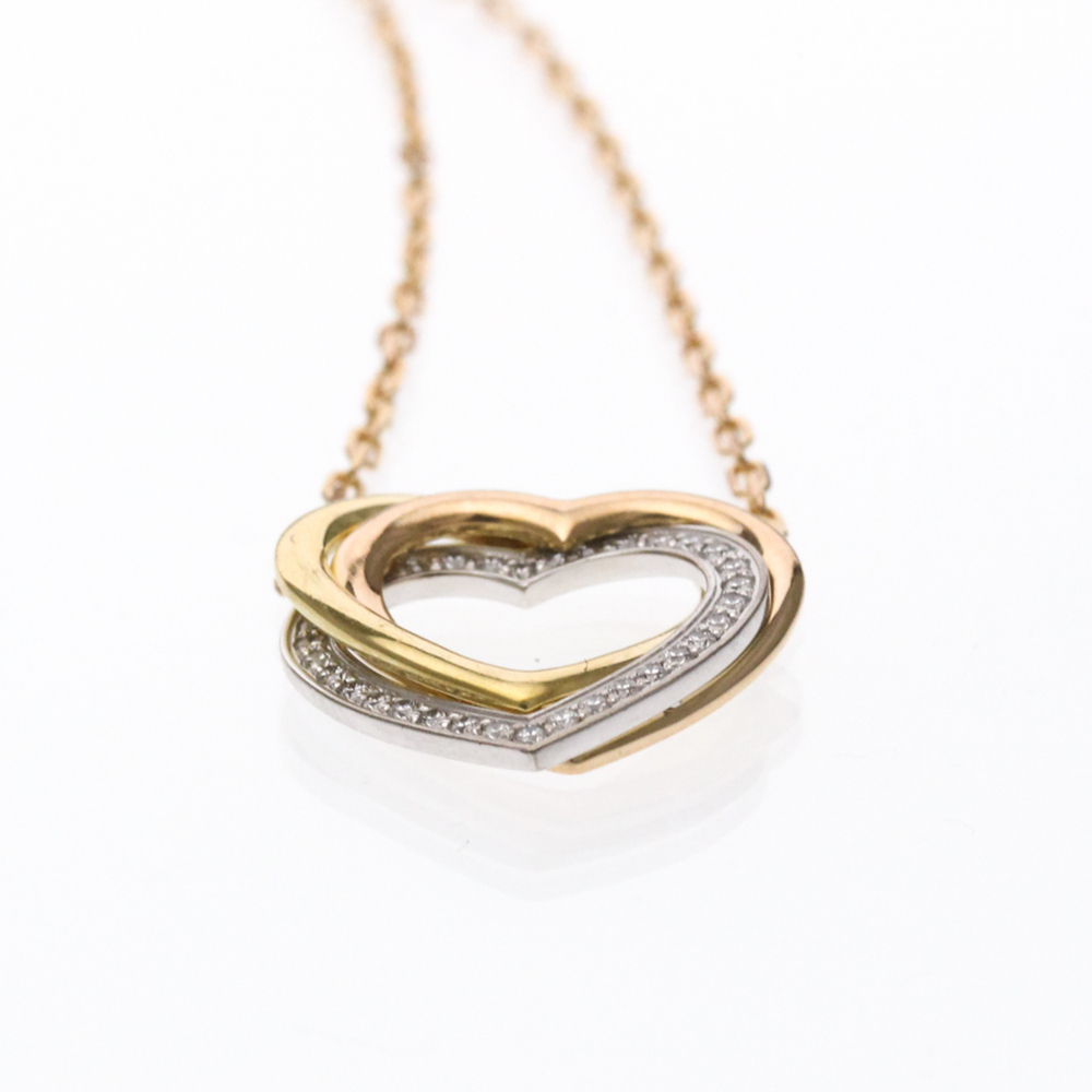 CARTIER 18k Gold Diamond Trinity Necklace - Picture 9 of 11